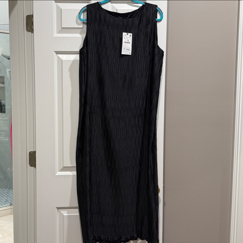 Zara Black Sleeveless Maxi Dress - Large - Picture 2 of 8